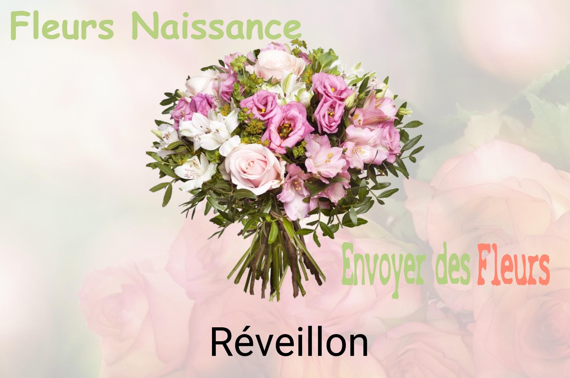 Bouquet de fleurs de naissance livré à Réveillon
